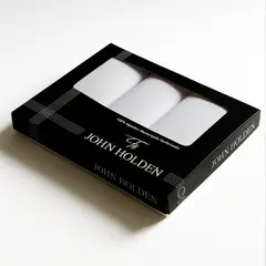 JOHN HOLDEN - Pack x3 Pañuelos Blanco - Hombre