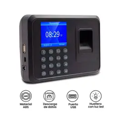 GENERICO - Reloj Control de Asistencia de Personal con Huella Digital
