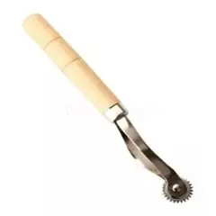 GENERICO - 01 Und. Ruleta Para Marcar Tela, Cartulina Mango De Madera