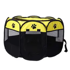 GENERICO - CORRAL JAULA PLEGABLE PORTATIL PARA MASCOTAS - AMARILLO