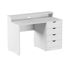 VENTITAS HOME - Escritorio Vintage Mónaco 4 Cajones Color Blanco