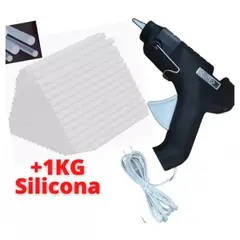 GENERICO - Pistola Para Aplicar Silicona Más 1Kg Silicona en Barra