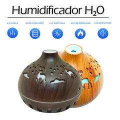 GENERICO - Humidificador Ultrasónido Difusor Purificador Color Beige Con Luz Led