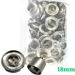 GENERICO - 100 Ojales Ojalillo Ojal Metálico N° 32 (18 mm) Más TROQUEL