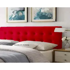 GENERICO - Cabecera tapizada - nicole - 2 plazas - color Rojo