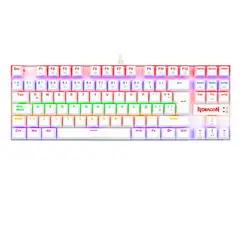 REDRAGON - Teclado Mecánico KUMARA K552W-KR-SP Rainbow White Switch Red SP