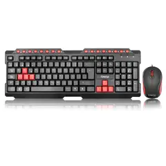 CYBERTEL - Kit Teclado Multimedia y Mouse 1000DPI Prince T2000