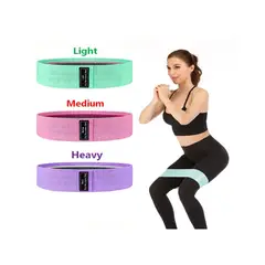 GENERICO - Bandas de Resistencia de Tela para Ejercicios Set x 3