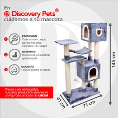 DISCOVERY PETS - Rascador Angeles Duo Color Plomo Plata