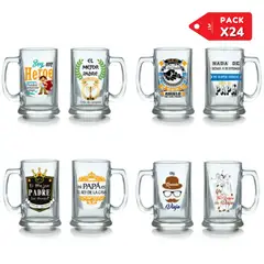 INSPIRA - Vasos tazas chopp cervecero regalo dia del padre x 24 und