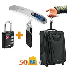 TRUPER - Balanza digital para maleta-mano candado combinación alta seguridad