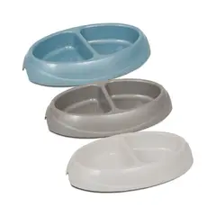 PETMATE - Plato Doble Ultra Ligero Grande 2.5 Tazas