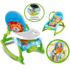 IDEAL - Silla de Comer Mecedora Vibrador Lámpara musical Verde