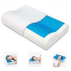 GENERICO - Almohada Antiacaros Con Gel Cervical Ortopédica Viscoelástica Funda.