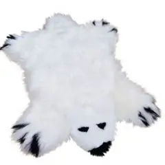 ELMEJORPRECIO - Alfombra Para Dormitorio De 90cm x 60cm Modelo Oso Pelo Largo Blanco