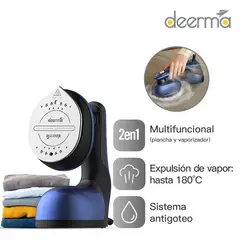 DEERMA - Plancha y Vaporizador Portatil - 1000W 2 en 1