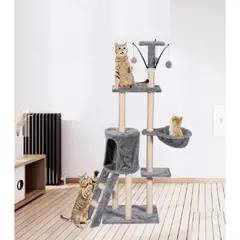 GENERICO - Torre Gimnasio Casa Rascador Para Gatos 5 pisos