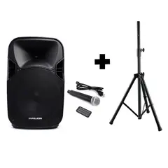 HALION - Parlante Activo PHA12AL Batería Recargable con soporte SPS502M