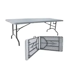 GENERICO - Mesa rectangular plegable 180cm - Blanco