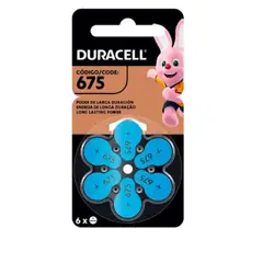 DURACELL - DURACELL. PILAS PARA AUDIFONOS MEDICADOS 675. BLISTER DE 6 PILAS