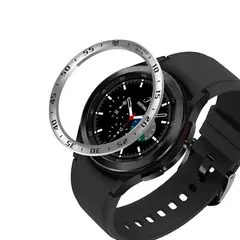 GENERICO - Bisel de Acero para Samsung Galaxy Watch 4 Classic de 46mm - Plata