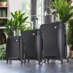 DUKAP - Set de Maletas Juego de 3 Barcelona Negro BAJN