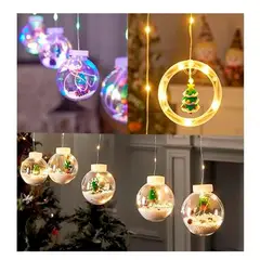 GENERICO - Luces Led Decoracion Navidad Cortina Arbolito Esferas Luz Cálida