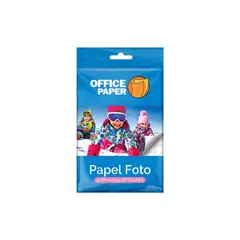 OFFICE PAPER - Papel Foto Adhesivo Brillante 120g por 25 Hojas Jumbo