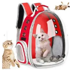 GENERICO - Mochila para  mascota grande transparente -azul