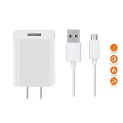 XIAOMI - Cargador Xiaomi 18W  Carga Rápida Cable Microusb V8