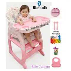 Baby - Silla de Comer para Bebe Deluxe Princess ROSA