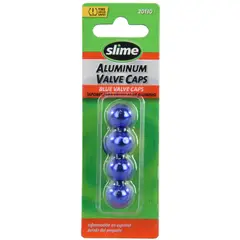 SLIME - Tapas anodizadas para válvulas color azul 4 unidades.