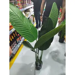 GENERICO - Planta artificial de hojas de plátano 1.20 cm