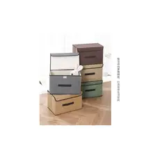 GENERICO - Caja de Almacenamiento con Tapa Portátil Plegable 36x24x23 cm