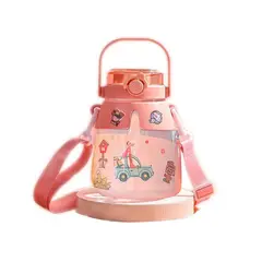 SINOCAMCO - Tomatodo Kawaii - Incluye Sticker y Cepillo de limpieza-Rosado