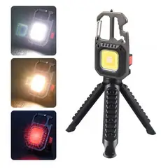 CAFINI - Linterna Led Multiuso 9 en 1 con Trípode Tipo Llavero