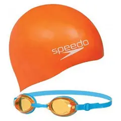 SPEEDO - Lentes Natacion Jet Jr Swim Set Naranja