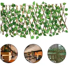 GENERICO - Cerca Reja Valla Extensible de Plantas Artificial de Jardín Treillage