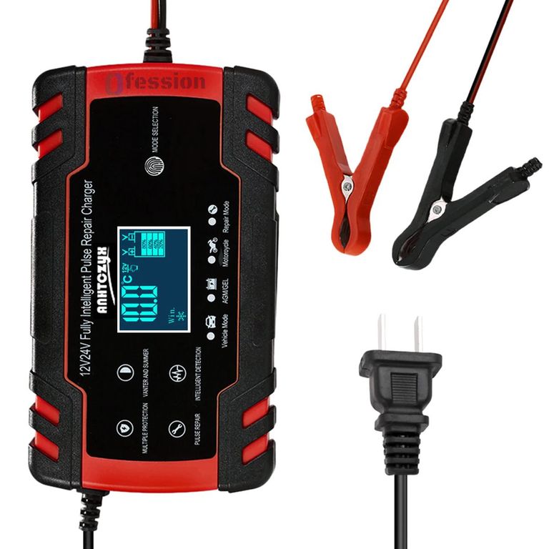 Cargador rapido y lento de Batería Auto carro Moto 12v 24v