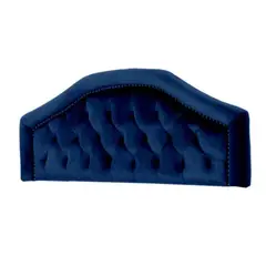 MAVISAC - Cabecera Reina Plaza Queen Color Azul Noche - Tela