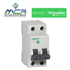 SCHNEIDER ELECTRIC - INTERRUPTOR TERMOMAGNETICO 2P 25A 10KA 230V Easy9 Schneider