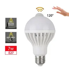 SEISA - Foco Led E27 - Sensor De Movimiento Autoencendido- 7w Ahorrador