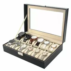 GENERICO - Porta Reloj Elegante Caja De Lujo Organizador De 12 Relojes