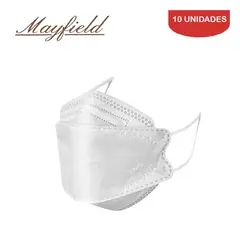 MAYFIELD - Mascarilla KN95 Fish Shape 3D blanco 10 unidades