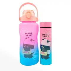 GENERICO - TOMATODO 2 LITROS MAS TERMO DIGITAL 500 ML COLOR ROSADO Y CELESTE
