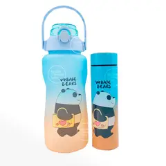 GENERICO - TOMATODO 2 LITROS MAS TERMO DIGITAL 500 ML COLOR CELESTE Y NARANJA