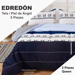 VENECIA - EDREDÓN TELA CON PIEL DE ANGEL 2Plz + SABANAS M06