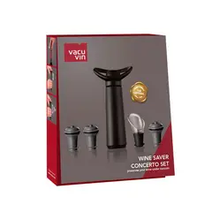 VACU VIN - Conservador de vino Original Concerto 3 Tapones + 1 Servidor