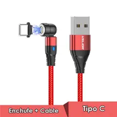 GENERICO - Cable Carga Rápida 5A Uslion 360° + 180° Tipo C - 2 metros