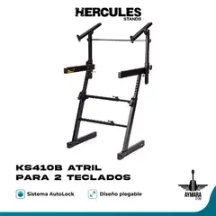 HERCULES - HERCULES KS410B ATRIL PARA 2 TECLADOS